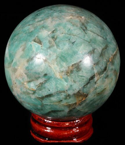 Polished Amazonite Crystal Sphere - Madagascar #51617
